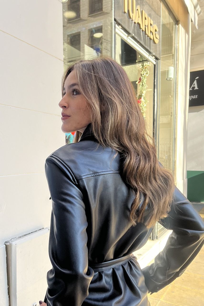 Vestido Camisero Polipiel - Imagen 4