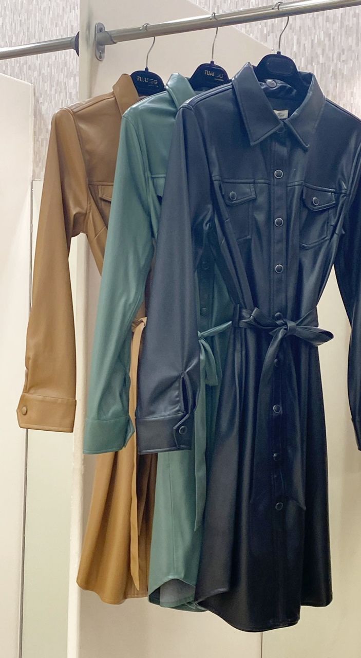 Vestido Camisero Polipiel - Imagen 2