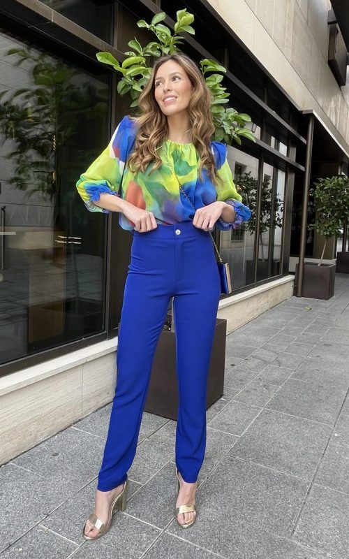 Pantalón Pitillo Azul