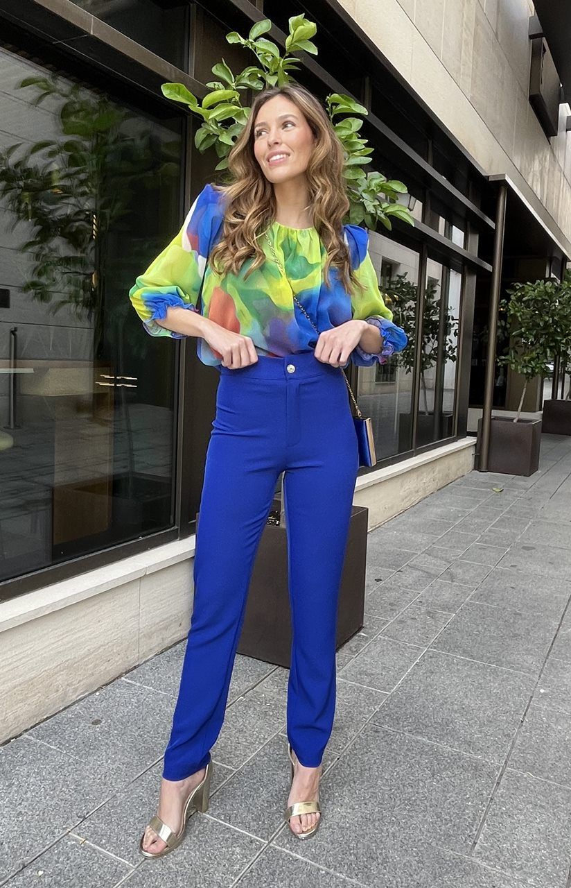 Pantalón Pitillo Azul