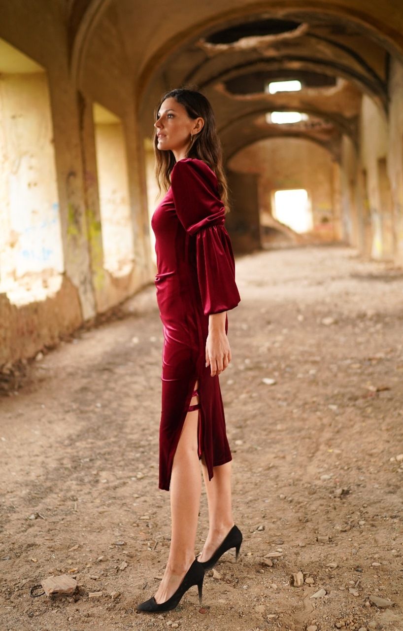 vestido-fiesta-terciopelo-liso-burdeos-tuareg-modas