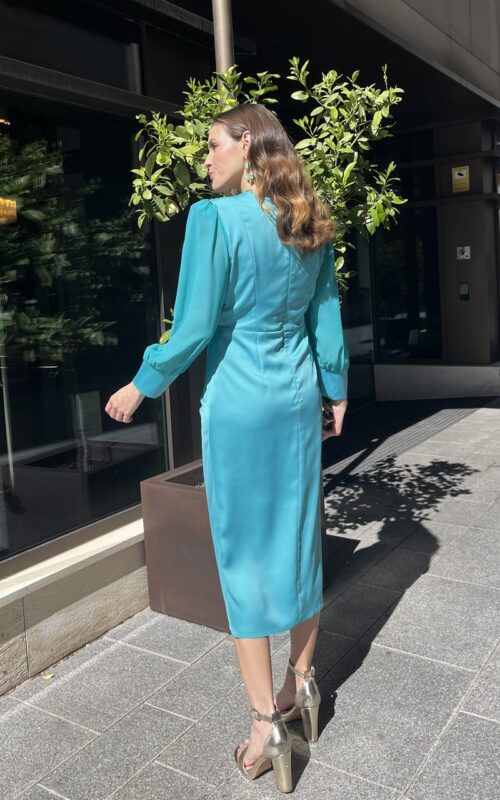 Vestido Megan turquesa - Imagen 2