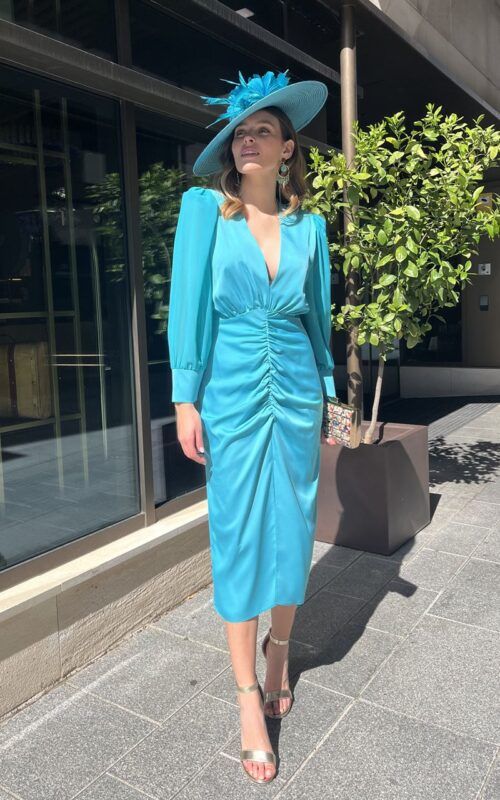 Vestido Megan turquesa - Imagen 4