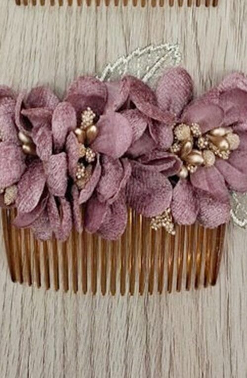 peinecillo de flores para invitada