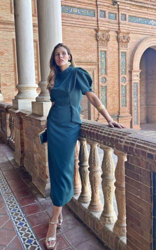 Vestido verde botella Milán