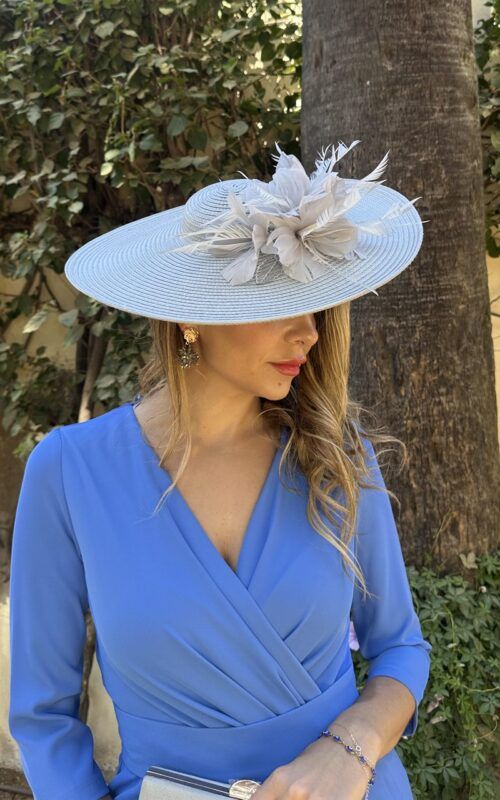 Tocado Hortensia gris