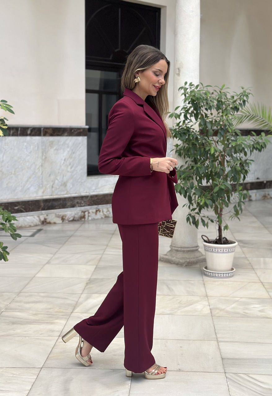 Traje pantalón Montreal burdeos - Imagen 3