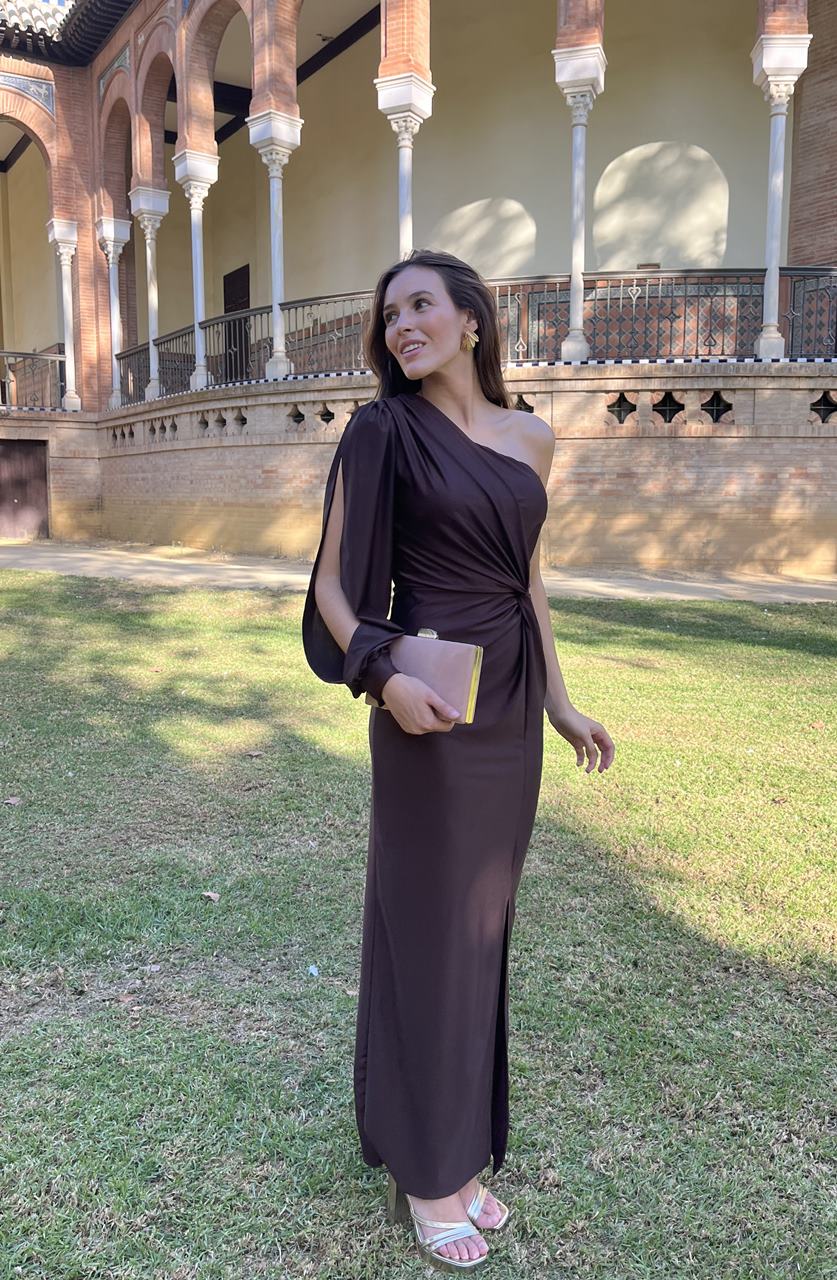 vestido-fiesta-asimetrico-marron-tuareg-modas