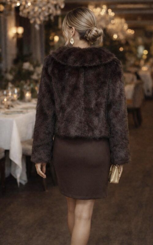 Chaqueta marrón corta - Imagen 2