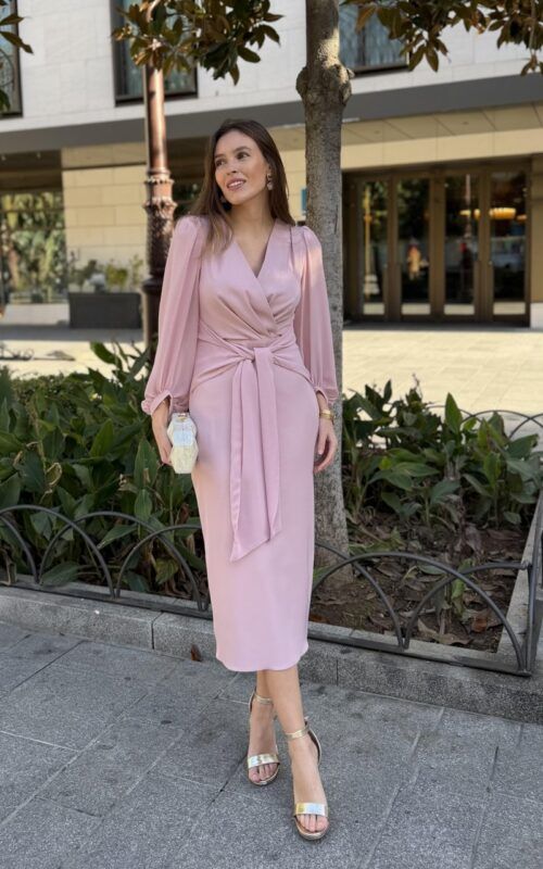 Vestido fiesta Caetana rosa