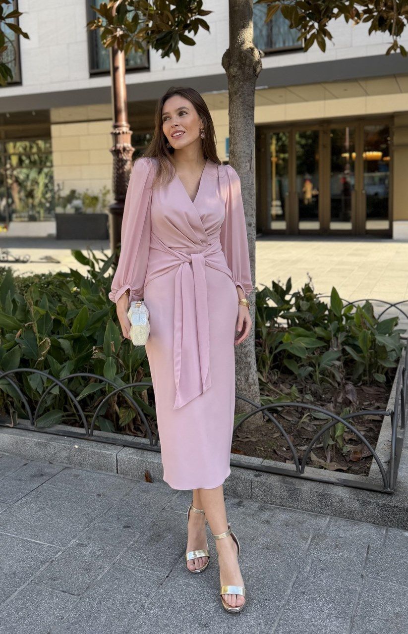 Vestido fiesta Caetana rosa