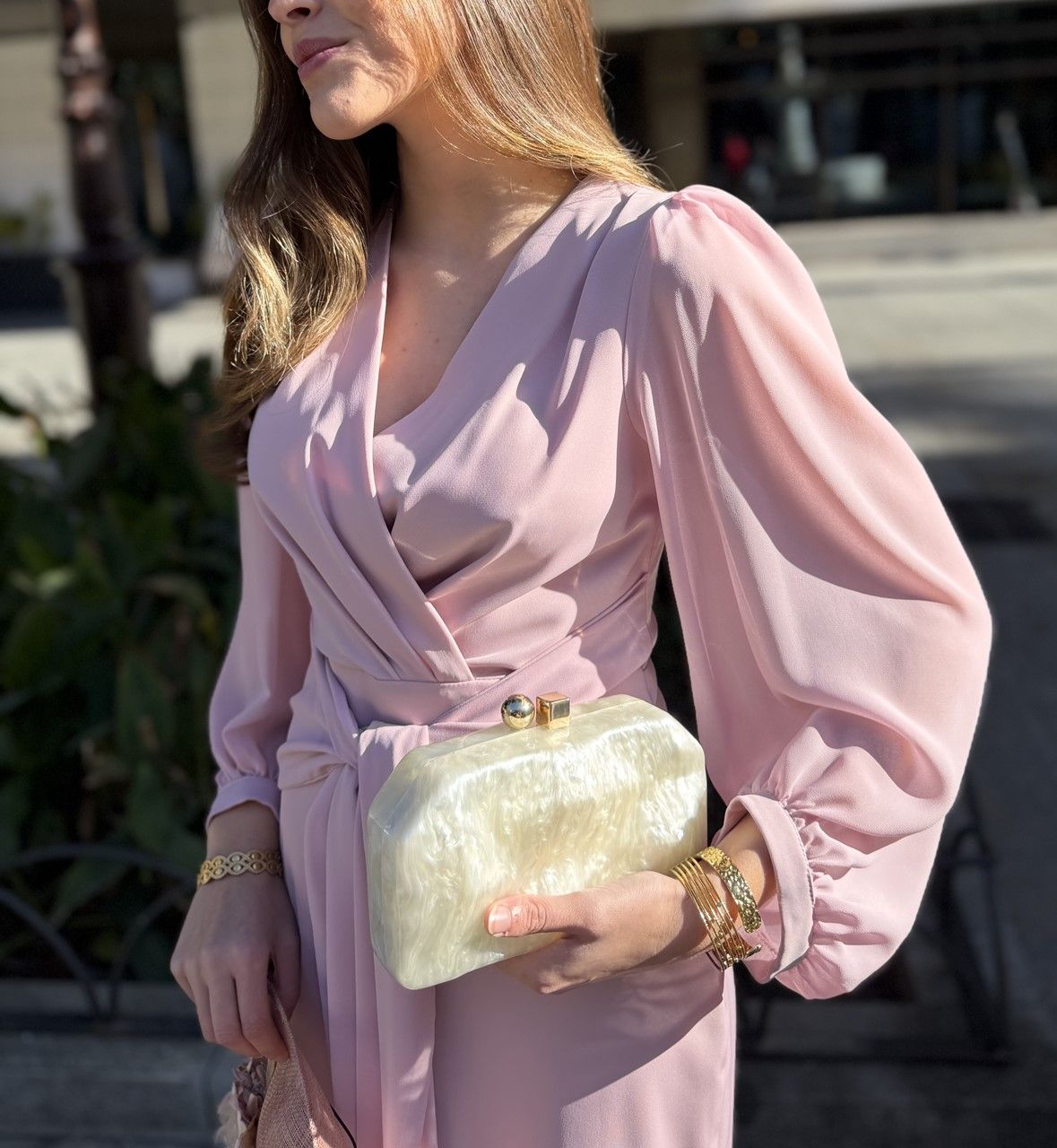 Vestido fiesta Caetana rosa - Imagen 4