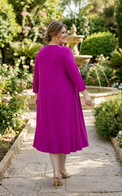 vestido de fiesta evasé hasta la talla 56 para invitadas