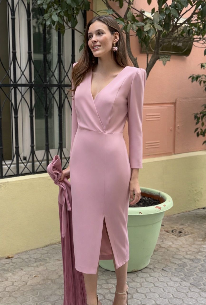 Vestido sobrefalda flecos Carmen - Imagen 3