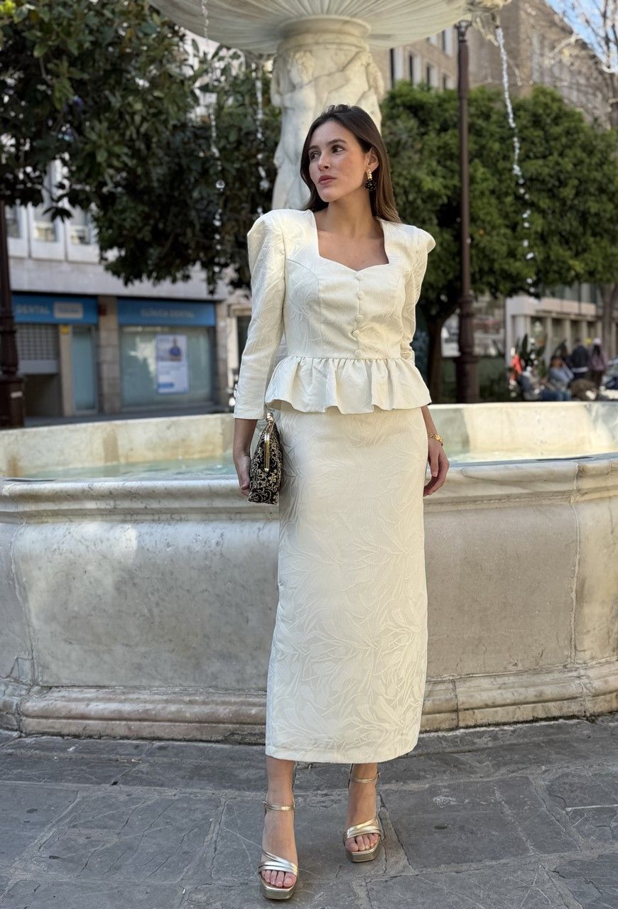 Vestido Baviera marfil