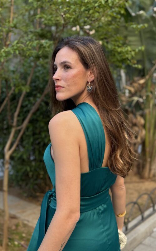 vestido color petróleo para invitadas