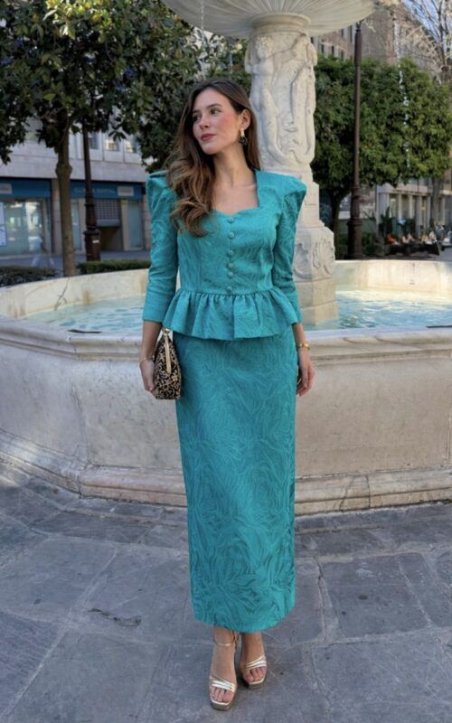 vestido azul petróleo para invitadas a bodas