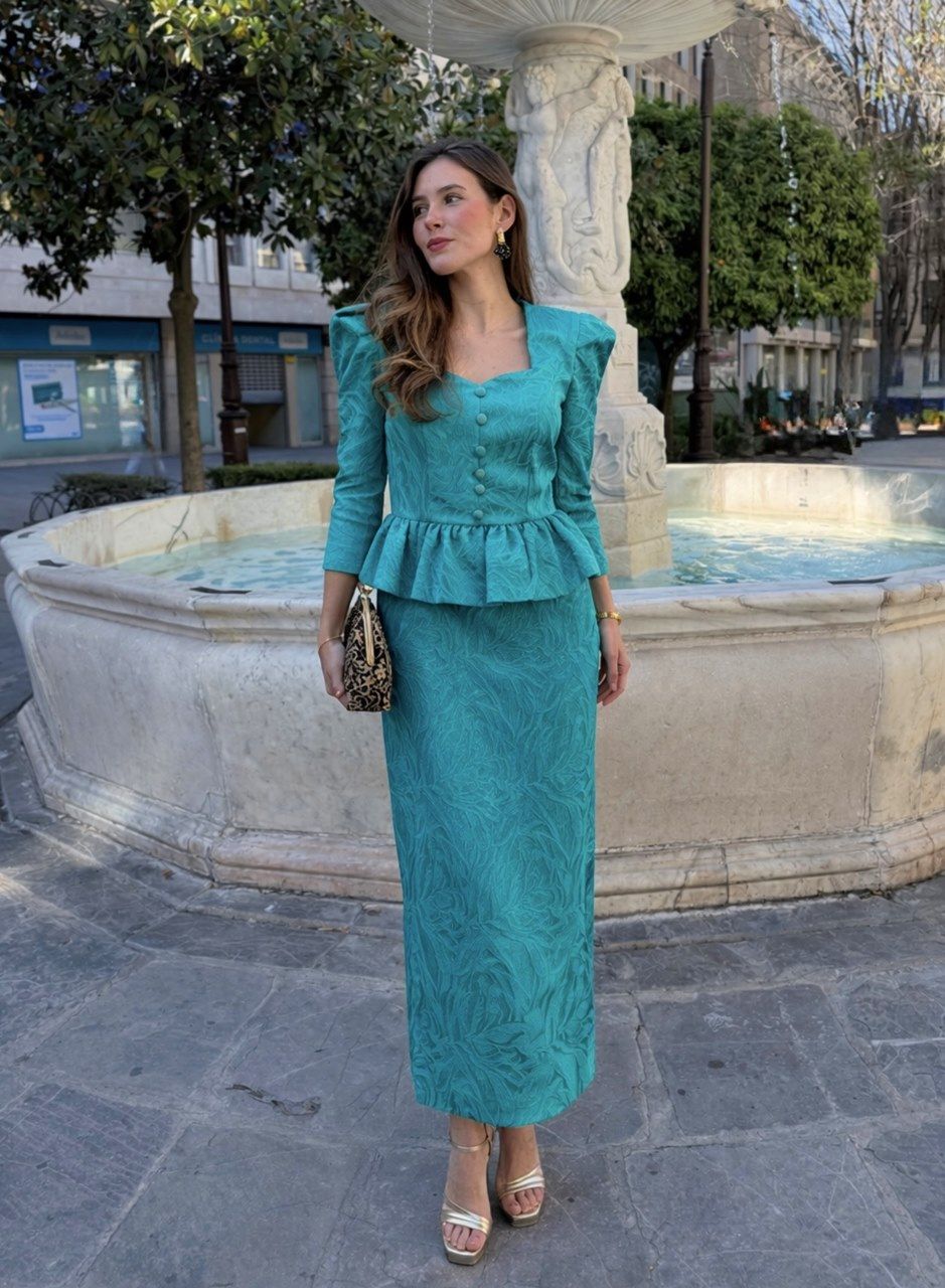 vestido azul petróleo para invitadas a bodas