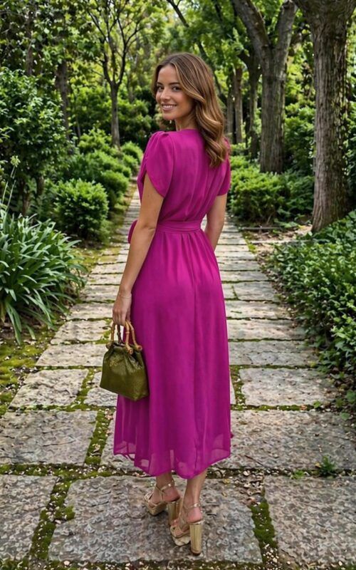 vestido de gasa para invitadas a bodas y comuniones