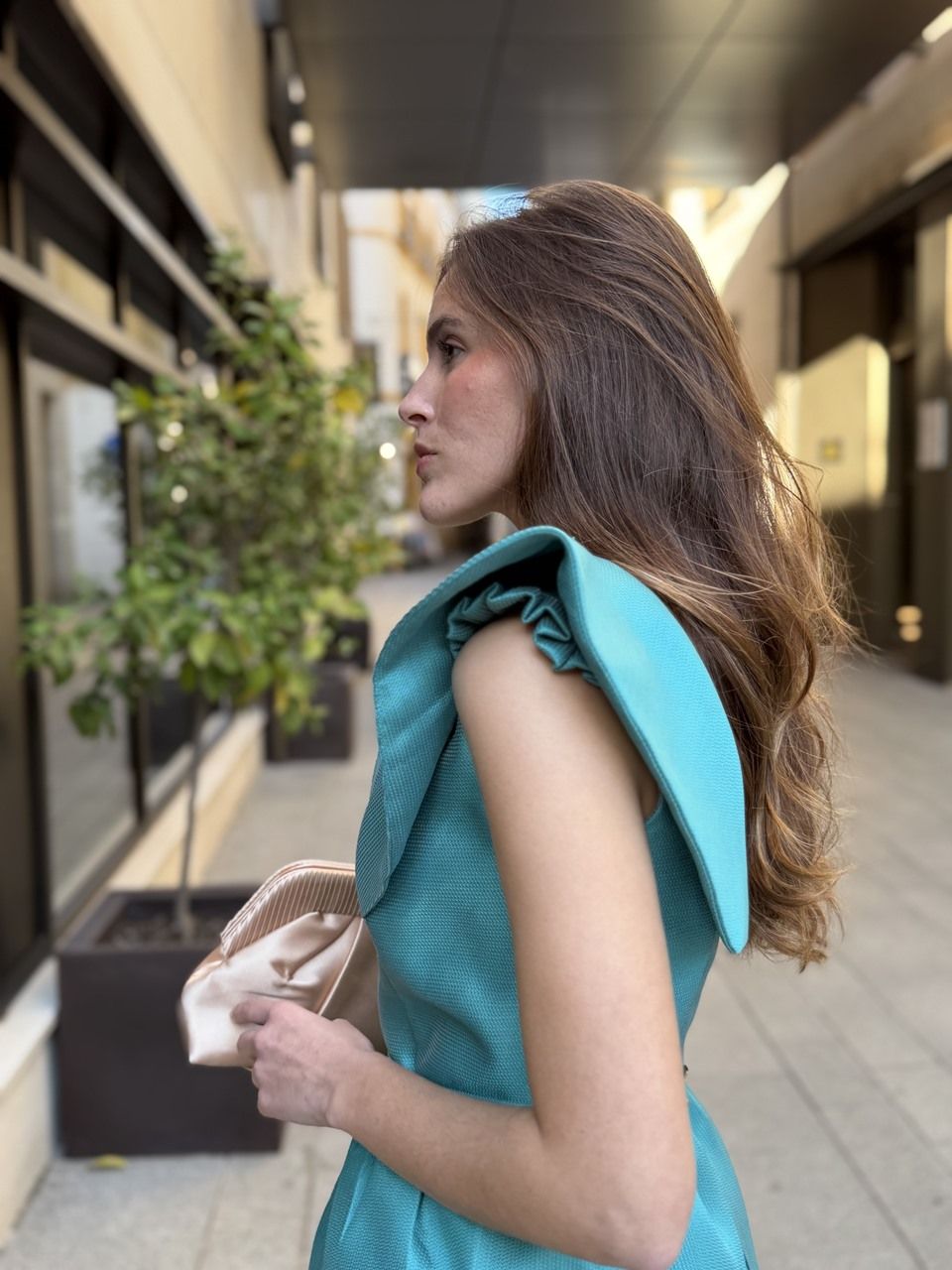 Vestido peplum Mikado - Imagen 3