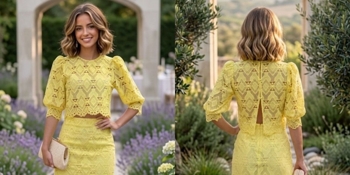 Conjunto falda y top boda