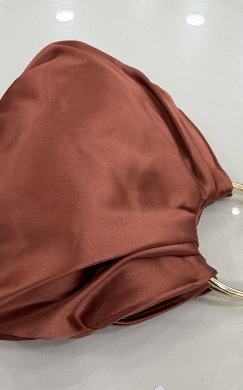 Bolso fiesta raso con aro de metal para fiestas