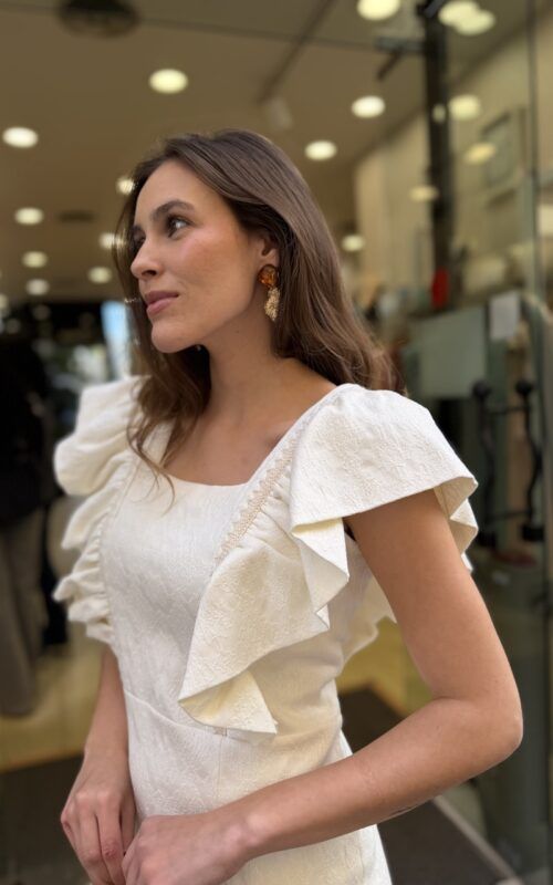 Vestido marfil Catarina - Imagen 3