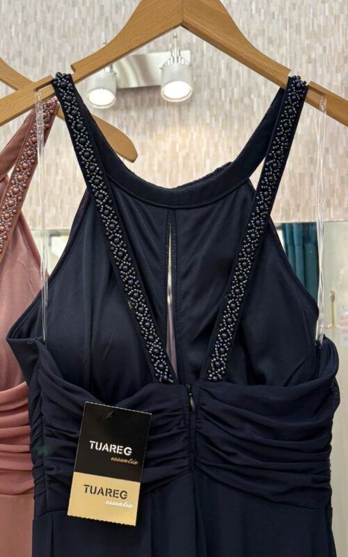 Vestido largo Filipa azul marino - Imagen 3