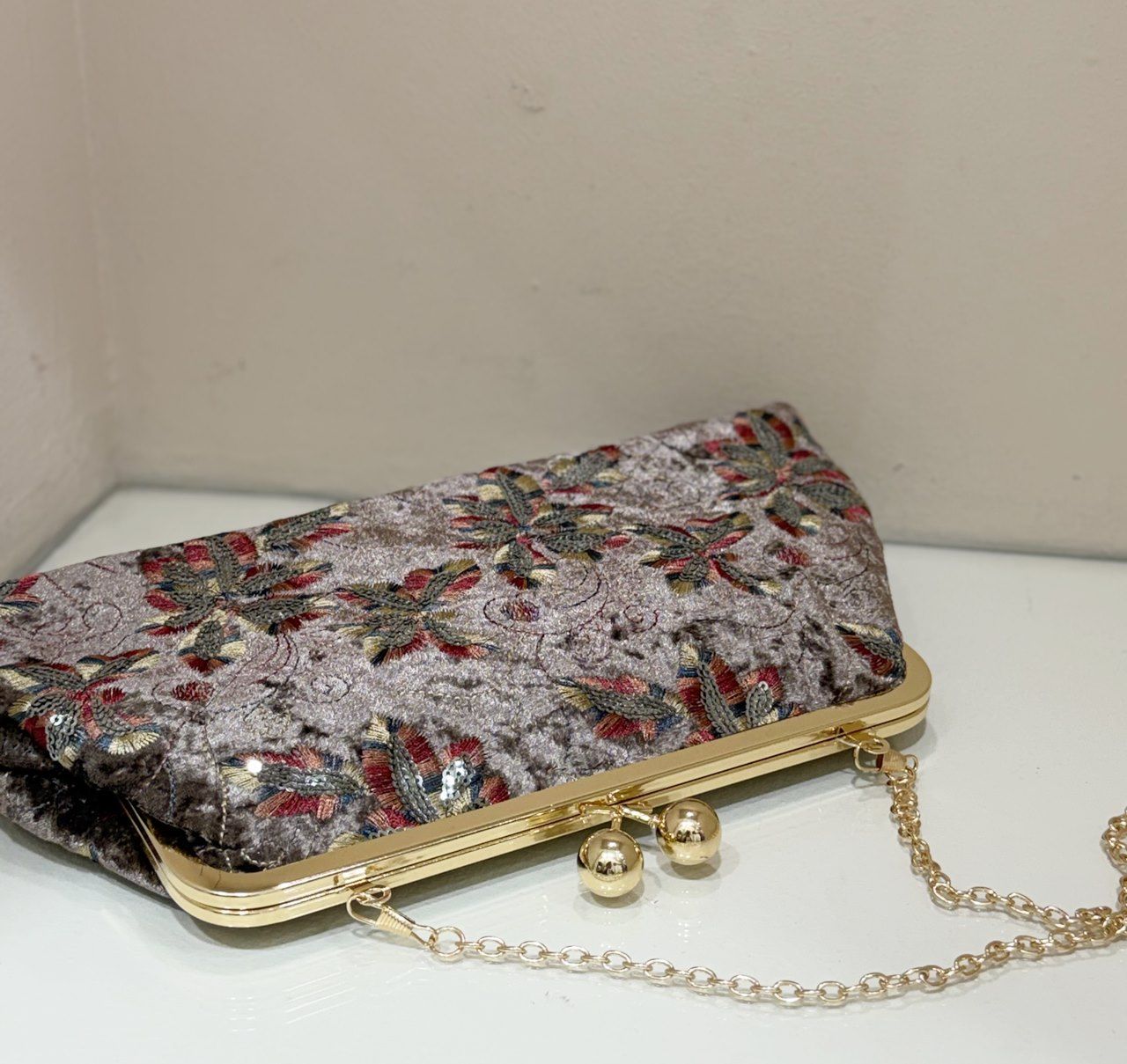 Cartera terciopelo lentejuelas - Imagen 3