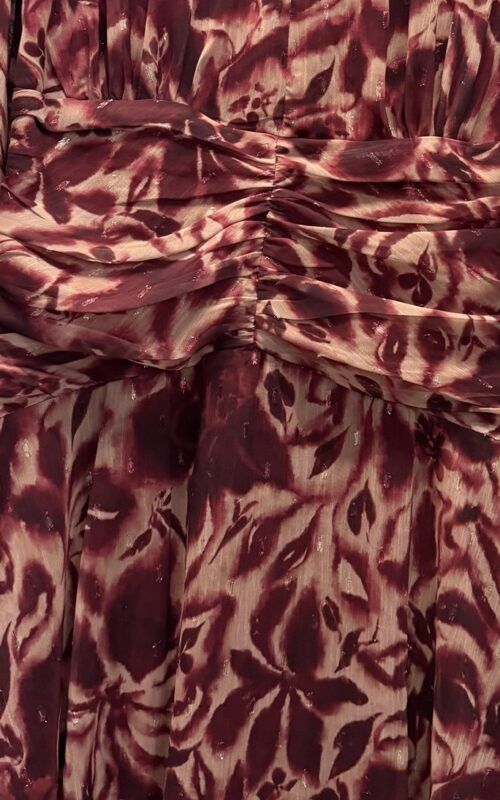 vestido para invitada de gasa estampada
