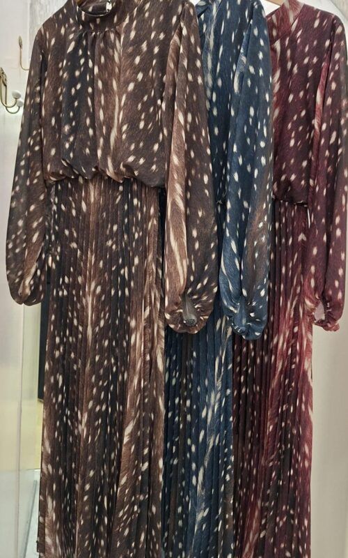 vestido en gasa estampada para invitadas