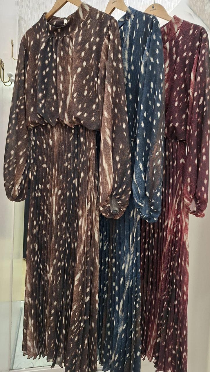 vestido en gasa estampada para invitadas