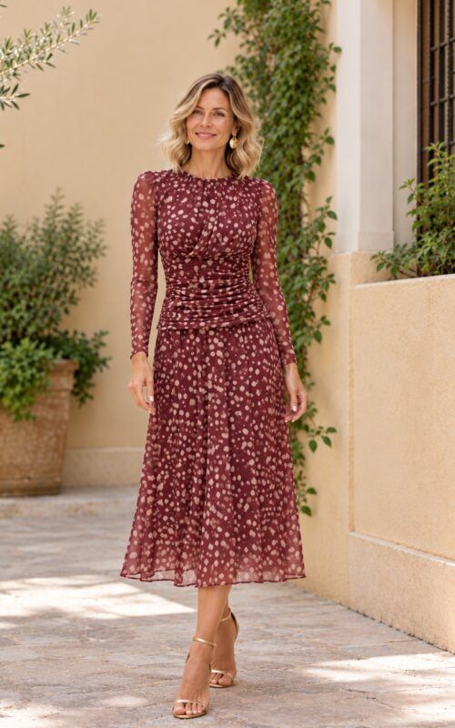 Vestido en tul estampado low cost para invitadas